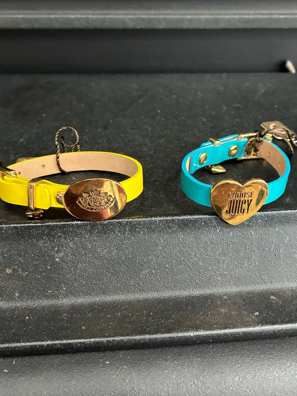 Juicy Couture Pam & Gela Belt Buckle Style Youth Girls Bracelet Bundle Lot of 2